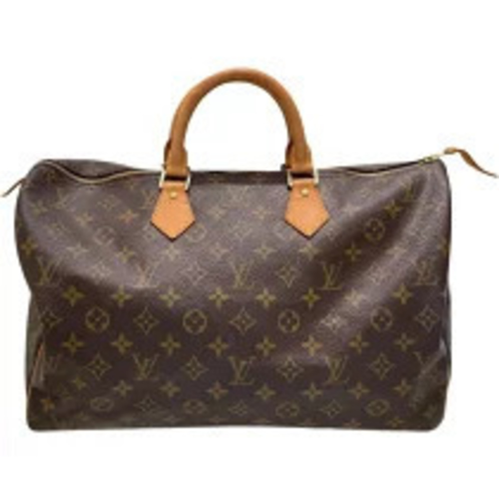 Louis Vuitton Speedy Monogram Boston Bag Canvas Leather Brown